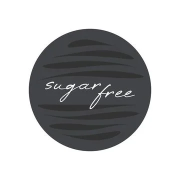 Sugar Free vector icon. Gray white isolated sign. Circle symbol for food Ilustração Stock