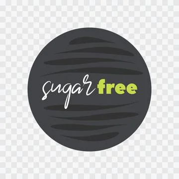 Sugar Free vector icon. Gray green isolated sign. Symbol for food Illustration
