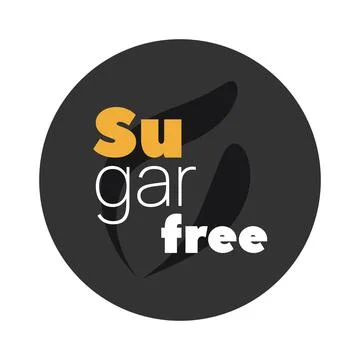 Sugar Free vector icon. Isolated label, symbol for food, product sticker 스톡 일러스트