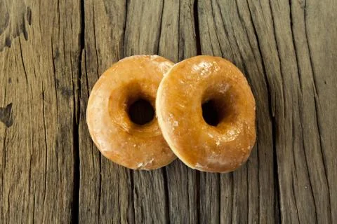 Sugar glazed donut Stock Photos
