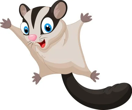 Sugar glider cartoon Stock Illustration