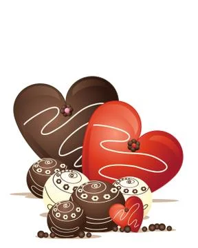 Sugar hearts Stock Illustration