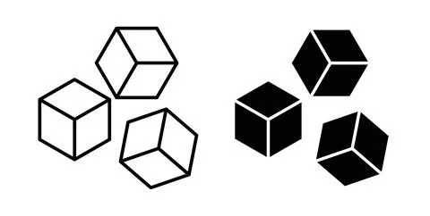 Sugar icon collection in black, Line icons, flat symbols Stock Illustration