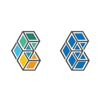 Sugar Icon Style Cube Icon Vector Logo Template Illustration Design Vector Illustrazione stock