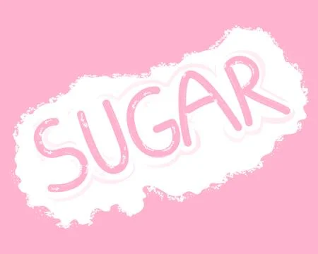 Sugar letters Stock Illustration