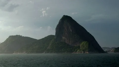 Sugar Loaf from Arriving Ship Stock Footage 77679252