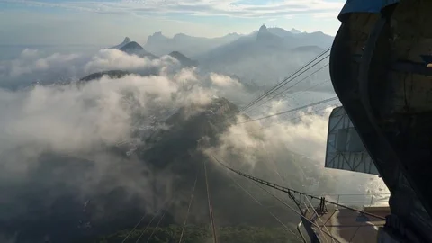 Sugar Loaf Clouds Below Stock Footage 73234246