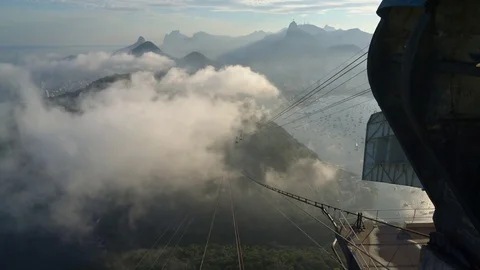 Sugar Loaf Clouds Below Stock Footage 73234417