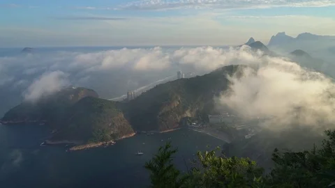 Sugar Loaf Clouds Below Stock Footage 73234501