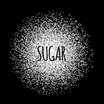 Sugar made of white dots. Stock Illustration