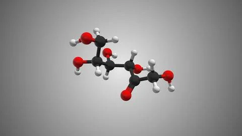 Sugar Molecule in 3D Stock Illustration