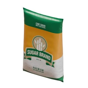 Sugar packaging 3d design element Stock Illustration