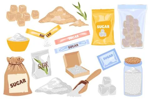 Sugar Packs Set 库存插图