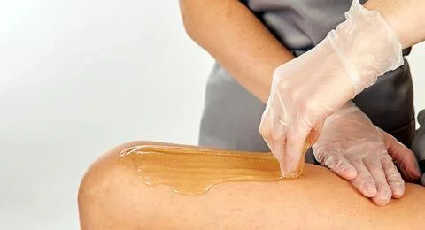 Sugar paste for depilation in the light Foto stock