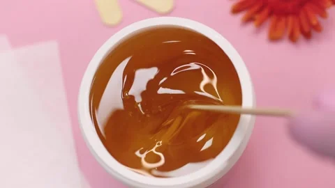 Sugar paste in a white jar on a pink background. Stock Footage 137631926