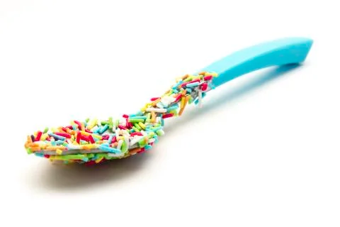Sugar pearl spoon Stock Photos