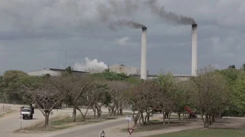 Sugar Processing Plant Stock Footage 40593182