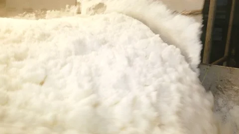 Sugar production in the food processing plant Stock Footage 210873772