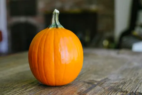 Sugar Pumpkin in an Interior Setting Stock Photos
