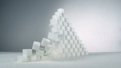Sugar Pyramid, Slow Motion Stock Footage 10700734