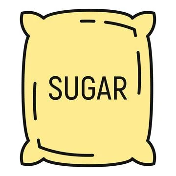 Sugar sack for baking ingredients and sweet cooking Stock Illustration