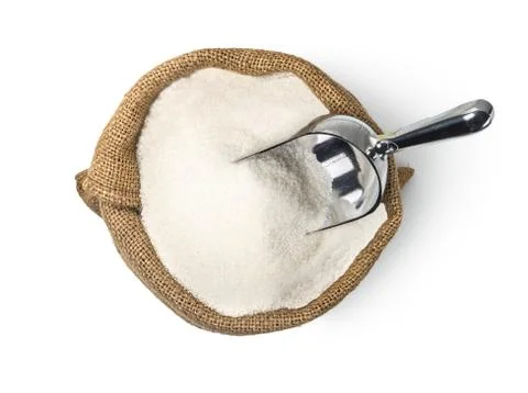 Sugar in sack Stock Photos