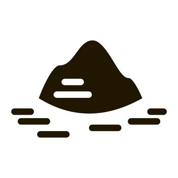 Sugar Sand Heap Icon Vector Glyph Illustration Stock Illustration