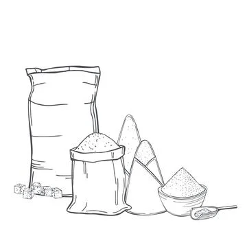 Sugar set.  Vector background. Stock Illustration