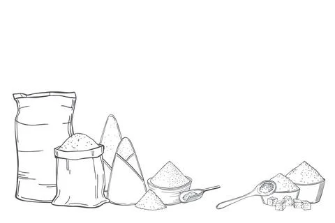 Sugar set.  Vector background. Stock Illustration