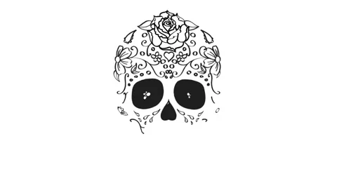 Sugar skull animation Stock Footage 41458016