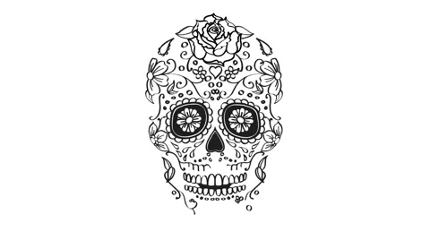 Sugar skull animation Stock Footage 41458020