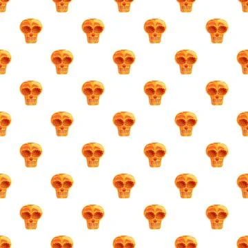 Sugar skull pattern celebrating mexican day of the dead Stock Illustration
