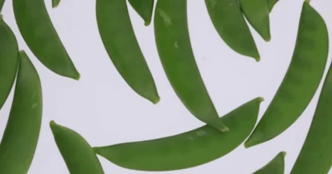Sugar snap peas rotating Video stock 82094206