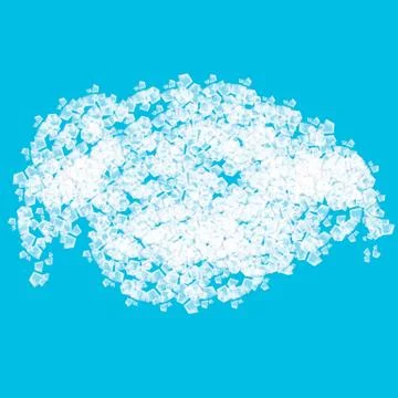 Sugar spoon. Vector illustration object isolated. White powder Stock Illustration