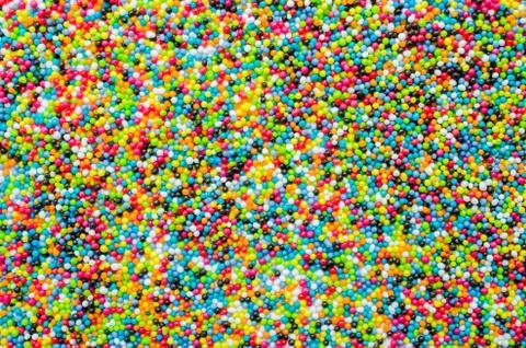 Sugar sprinkle dots, decoration for cake and bekery, a lot of sprinkles as a  Stock Photos