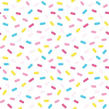 Sugar sprinkles seamless pattern Stock Illustration