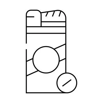 Sugar substitute line icon vector illustration black Stock Illustration