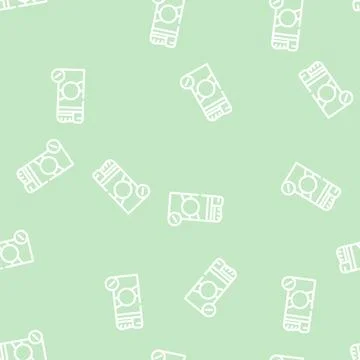 Sugar substitute line vector seamless pattern black Stockillustratie