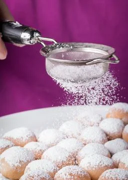 Sugar on sweets Stock Photos