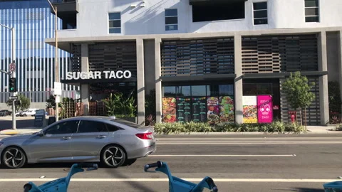 Sugar Taco location in Long Beach California 스톡 동영상 245576971