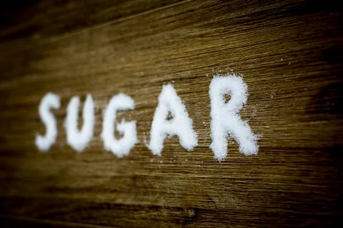 Sugar text 3 Stock Photos