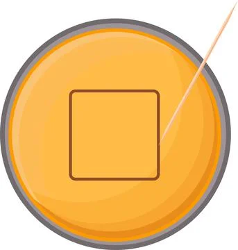 Sugar toffee, top view. Square. The squid game. Stock Illustration