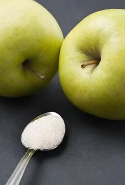 Sugar vs apples Foto stock