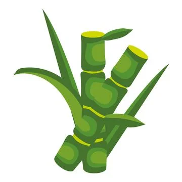 Sugarcane and leaves Illustrazione stock