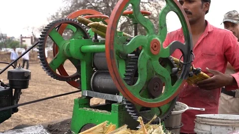 Sugarcane Crusher 01 Stock Footage 106797699