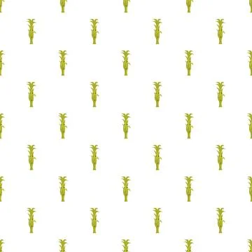 Sugarcane plant seamless pattern vector illustration Stock Illustration