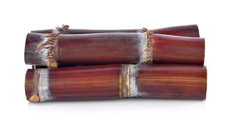 Sugarcane on white background Stock Photos