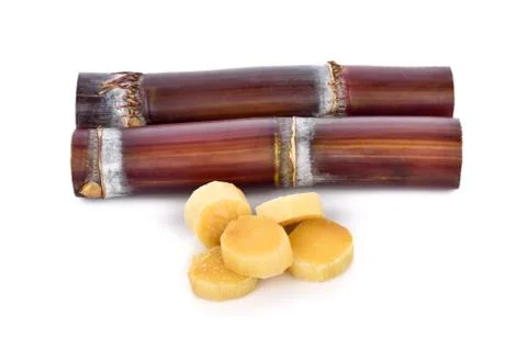 Sugarcane on white background Stock Photos