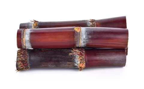 Sugarcane on white background Stock Photos