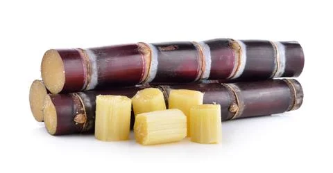 Sugarcane on white background Stock Photos